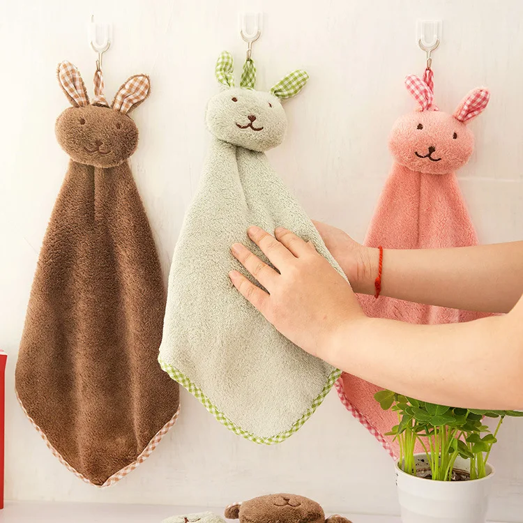Lovely Baby Hand Towel Cartoon Animal Rabbit Plush Kitchen Soft Hanging Bath Wipe Towel Children's gifts
Lovely Baby Hand Towel Cartoon Animal Rabbit Plush Kitchen Soft Hanging Bath Wipe Towel Children's gifts