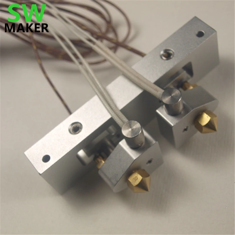 Replicator 2X Hot End assembly kit dual extruder Replicator 2X Bar Mount Assembly w/ Stranded Thermocouple set/kit
Replicator 2X Hot End assembly kit dual extruder Replicator 2X Bar Mount Assembly w/ Stranded Thermocouple set/kit