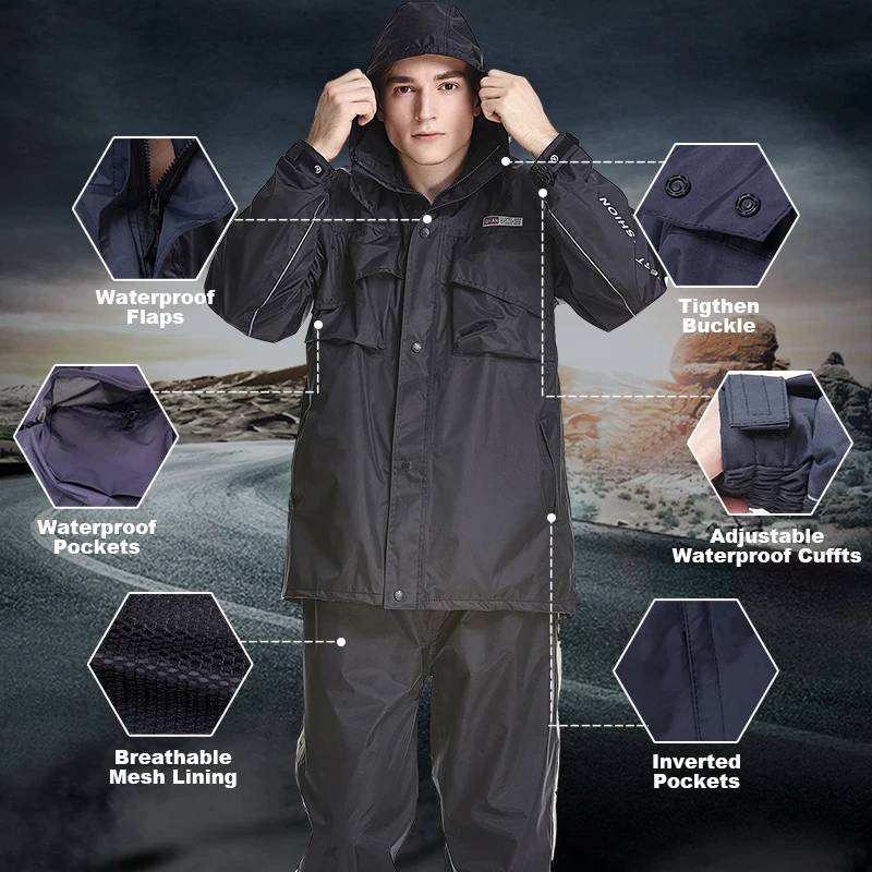 Waterproof Outdoor Motorcycle Raincoats Suit Raincoat Men Women Riding Motorcycle Raincoat Suits Adult Outdoor Raincoat
Waterproof Outdoor Motorcycle Raincoats Suit Raincoat Men Women Riding Motorcycle Raincoat Suits Adult Outdoor Raincoat