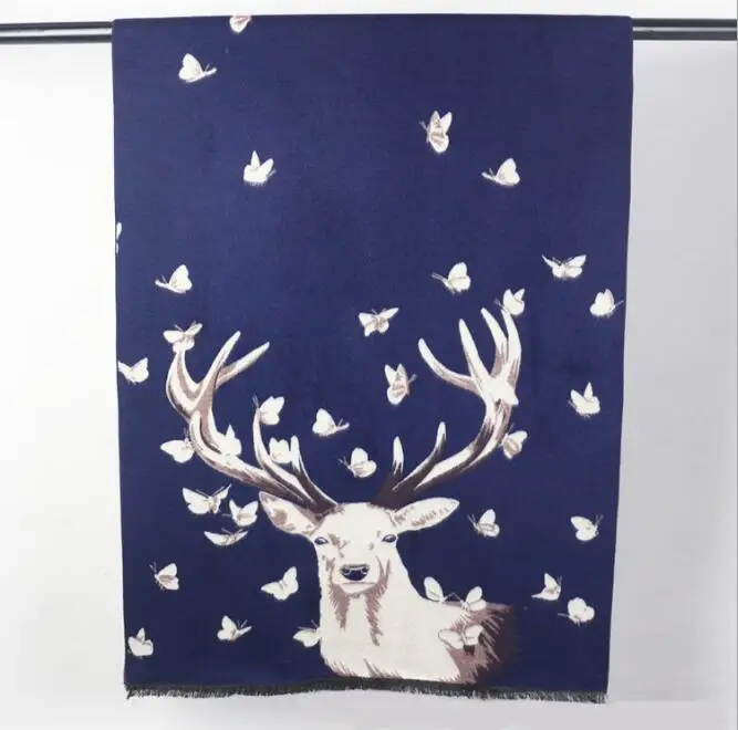 Fashion Deer/Butterfly Printing Womens Thicken Imitation Cashmere Warm Scarf Shawls Brand Luxury Soft Acrylic Long Winter Wrap
Fashion Deer/Butterfly Printing Womens Thicken Imitation Cashmere Warm Scarf Shawls Brand Luxury Soft Acrylic Long Winter Wrap