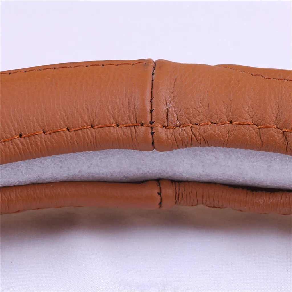 Auto Car Accessories Steering Wheel Cover Leather Universal Anti-Slip Accessorie 38cm 15inch High Durability Wear Resistance | Автомобили