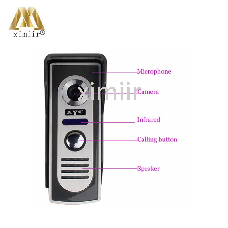 801M11 intercom system 7 inch color screen one to one video doorphone intercom door bell with IR camera hands- free monitor
801M11 intercom system 7 inch color screen one to one video doorphone intercom door bell with IR camera hands- free monitor