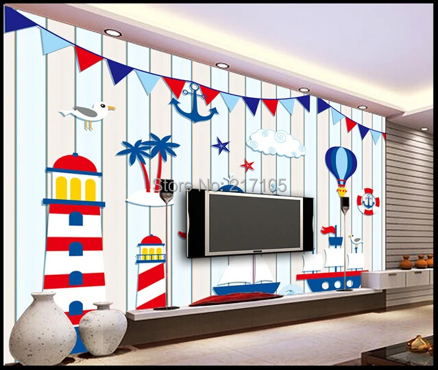 Custom baby wallpaper Mediterranean Travel Air lighthouse room for children living room TV backdrop 3D Wallpaper
Custom baby wallpaper Mediterranean Travel Air lighthouse room for children living room TV backdrop 3D Wallpaper