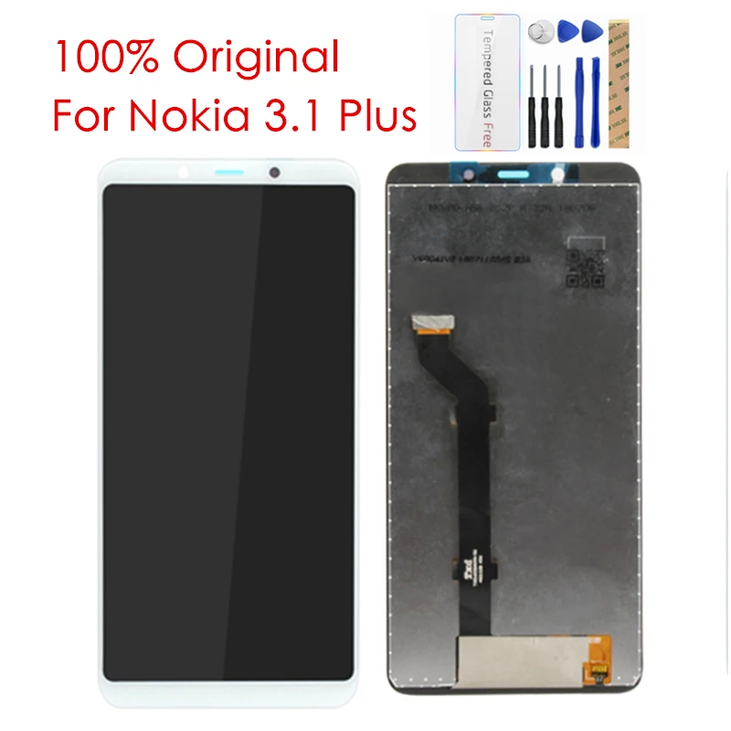 100% Оригинальный ЖК дисплей для Nokia 3 1 Plus сенсорная панель экран дигитайзер замена