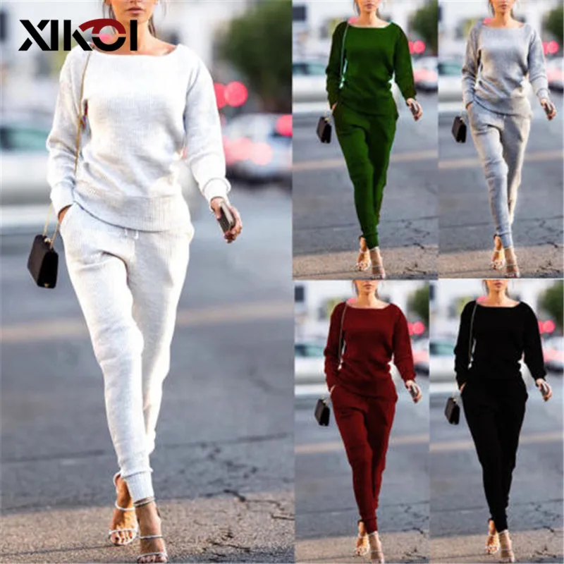 XIKOI Women Leisure Suits Long Sleeve Casual Sweaters Tops and Trousers Suits Women's Knitted Sweaters Pants Tracksuits 2PCS/Set
XIKOI Women Leisure Suits Long Sleeve Casual Sweaters Tops and Trousers Suits Women's Knitted Sweaters Pants Tracksuits 2PCS/Set