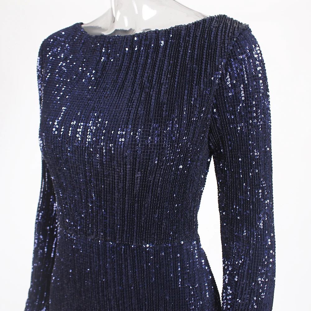 O Neck Sequined Wedding Party Dress Full Sleeved Floor Length Setretchy Evening Dresss
O Neck Sequined Wedding Party Dress Full Sleeved Floor Length Setretchy Evening Dresss