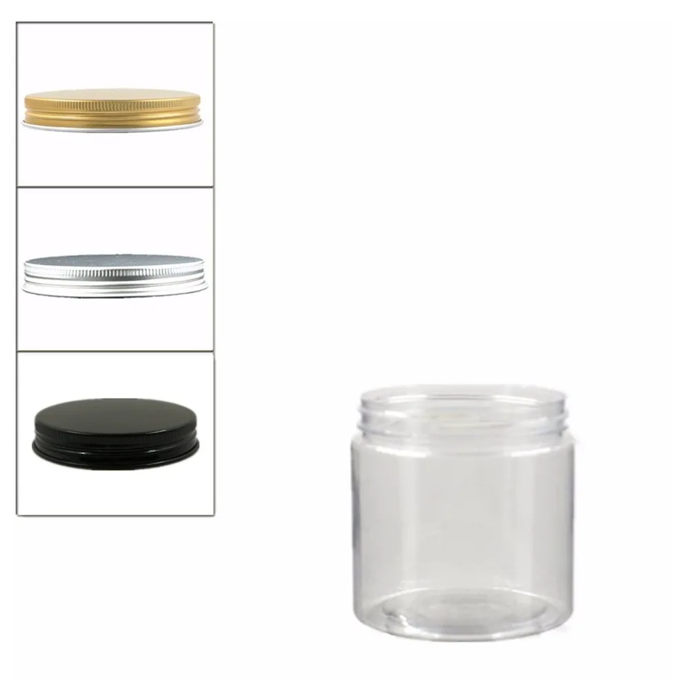12pcs/Lot 250ml 8oz Clear Round Pet Jar Bottle Container With Sliver/Gold/Black Aluminium Cap W/Pe Liner, Packaging,
12pcs/Lot 250ml 8oz Clear Round Pet Jar Bottle Container With Sliver/Gold/Black Aluminium Cap W/Pe Liner, Packaging,