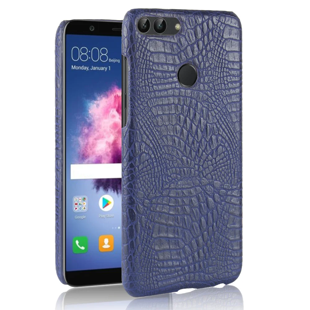 Крокодил Жесткий чехол для huawei ENS Joy 7 s (P Smart) крокодил Чехол Стенд задняя крышка