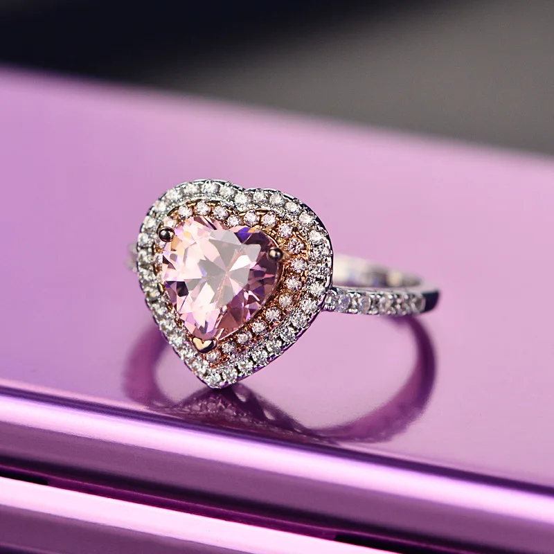 Rings-For-Women S925 Pink Heart Stone Artificial Topaz Maiden-Heart Diamant Wedding Ring Bridal Anel Fine Jewelry
Rings-For-Women S925 Pink Heart Stone Artificial Topaz Maiden-Heart Diamant Wedding Ring Bridal Anel Fine Jewelry