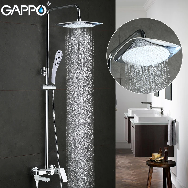 GAPPO shower faucet bathroom bath shower faucet set chrome mixer rain shower waterfall shower head bathtub faucet G2448
GAPPO shower faucet bathroom bath shower faucet set chrome mixer rain shower waterfall shower head bathtub faucet G2448