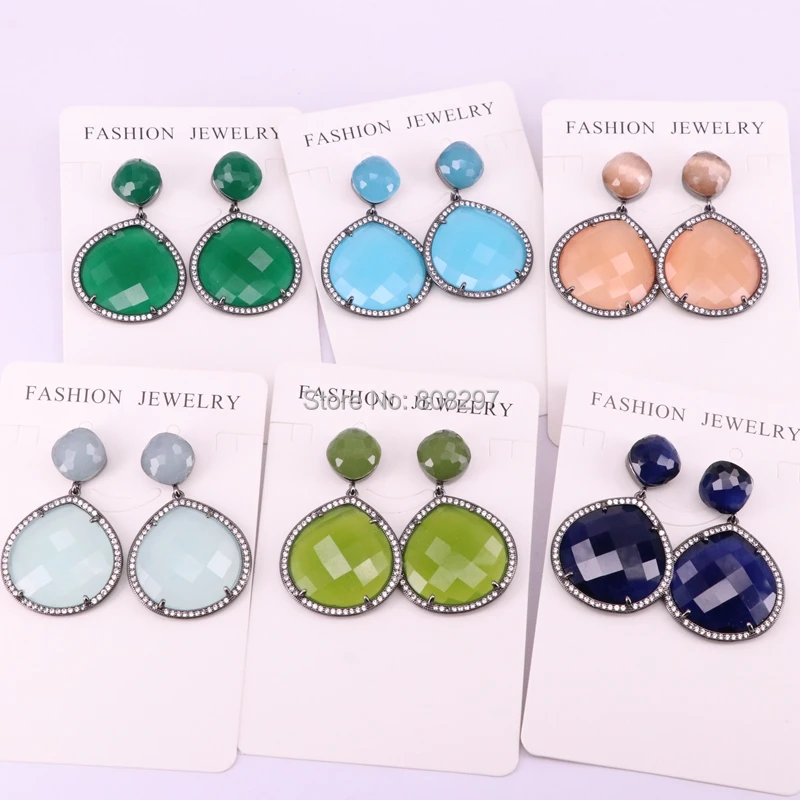 5Pairs Jewelry Water Drop earring, micro pave cz opal stone dangle earrings for Women Fashion Jewelry
5Pairs Jewelry Water Drop earring, micro pave cz opal stone dangle earrings for Women Fashion Jewelry