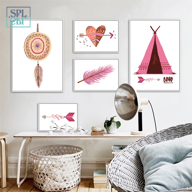 SPLSPL Elements Pink Feather Tribal Illustrations Canvas Art Print Painting Poster, Wall Pictures For Home Decoration No Frame
SPLSPL Elements Pink Feather Tribal Illustrations Canvas Art Print Painting Poster, Wall Pictures For Home Decoration No Frame