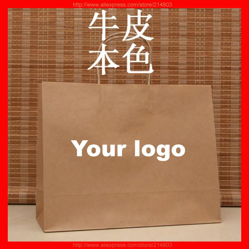 (500pcs/lot) size W32xH26xD12cm wholesale brown kraft paper bag with brand logo printed
(500pcs/lot) size W32xH26xD12cm wholesale brown kraft paper bag with brand logo printed