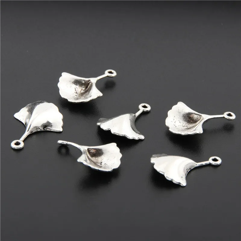 10pcs Silver Color Small Ginkgo Biloba Leaf Charms Pendants For Jewelry Making Findings A2674
10pcs Silver Color Small Ginkgo Biloba Leaf Charms Pendants For Jewelry Making Findings A2674