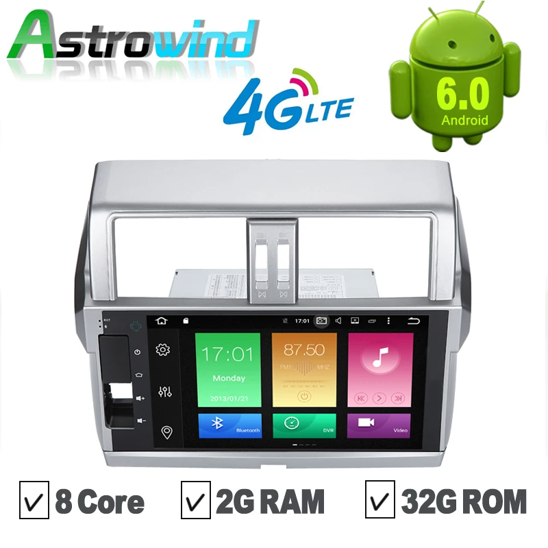 8 Core, 2G RAM, 32G ROM, 10.1 inch Android 6.0 GPS Navigation System DVD Stereo Media Auto Radio For Toyota Prado 2014 2015
8 Core, 2G RAM, 32G ROM, 10.1 inch Android 6.0 GPS Navigation System DVD Stereo Media Auto Radio For Toyota Prado 2014 2015