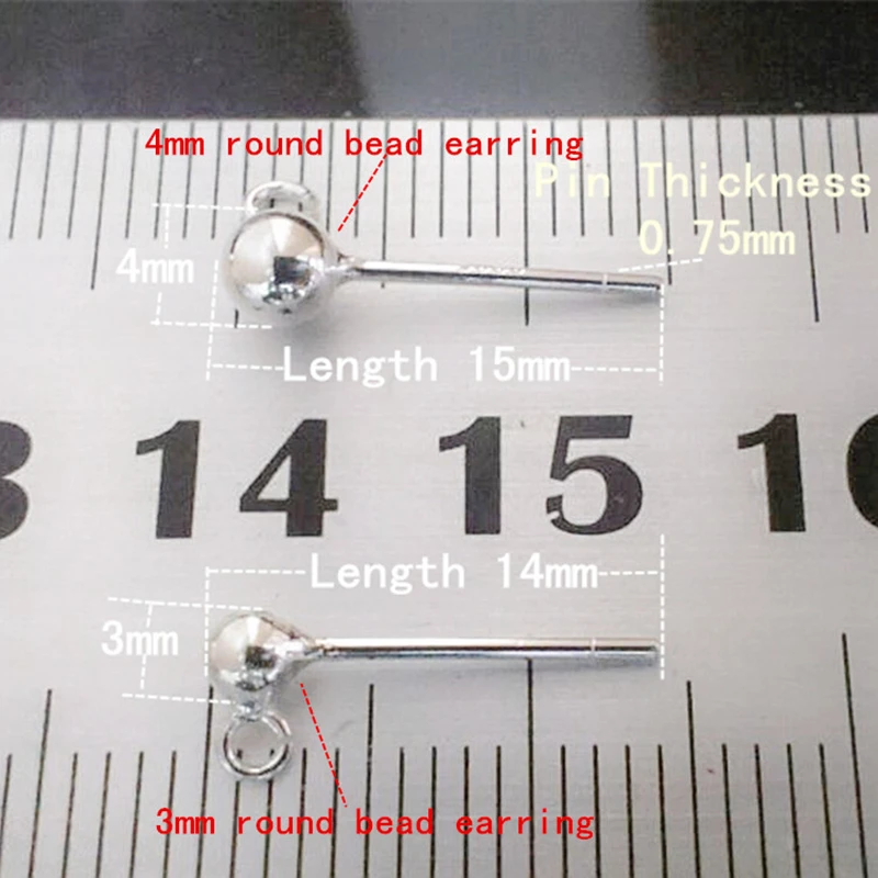 WHOLESALE S925 STERLING SILVER ROUND BEADS STUD EARRINGS ACCESSORY PIN NEEDLES JEWELRY DIY FINDINGS COMPONENTS 5PAIRS/LOT
WHOLESALE S925 STERLING SILVER ROUND BEADS STUD EARRINGS ACCESSORY PIN NEEDLES JEWELRY DIY FINDINGS COMPONENTS 5PAIRS/LOT