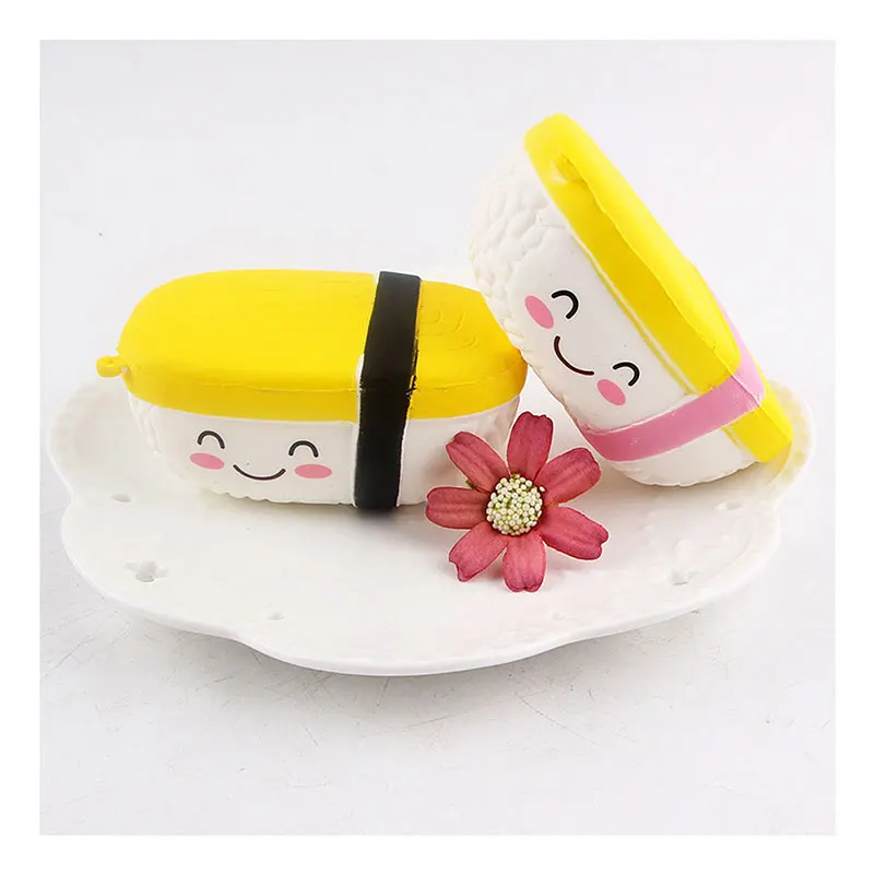 

Squishy Antistress Soft Slow Rising Jumbo Kawaii Rice Sushi Anti-stress Squishys Cartoon Phone Strap Pendant Stress Reliever Toy