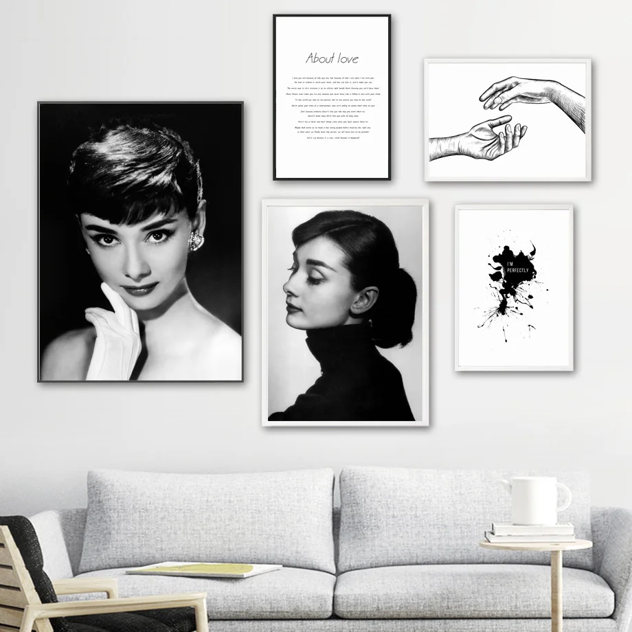 Black White Hepburn Figure Wall Art Canvas Painting Nordic Posters And Prints Retro Poster Wall Pictures For Living Room Decor
Black White Hepburn Figure Wall Art Canvas Painting Nordic Posters And Prints Retro Poster Wall Pictures For Living Room Decor