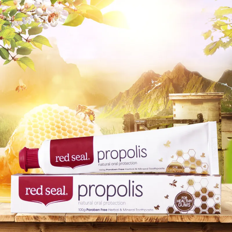 NewZealand Red Seal Propolis Toothpaste Reduce Stains Cavities Fights Plaque Decay Protect Mouth Gums Against Ulcers Infections
NewZealand Red Seal Propolis Toothpaste Reduce Stains Cavities Fights Plaque Decay Protect Mouth Gums Against Ulcers Infections