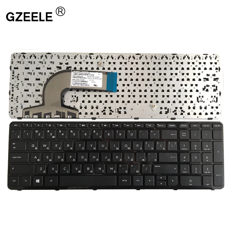 GZEELE Russian Keyboard for HP Pavilion 776778-251 749022-251 747140-251 9Z.N9HSC.601 15-G RU layout black keyboard with frame
GZEELE Russian Keyboard for HP Pavilion 776778-251 749022-251 747140-251 9Z.N9HSC.601 15-G RU layout black keyboard with frame