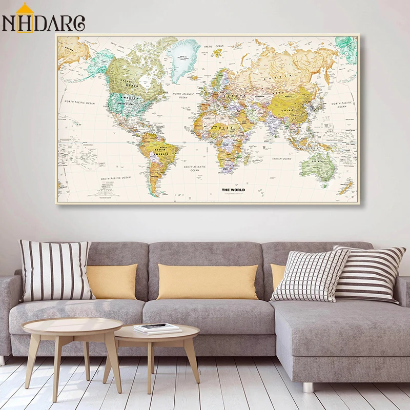 Hot Sale Classic Vintage World Map No Frame Canvas Painting Art Vintage Poster Wall Picture Nordic Home Decoration Living Room
Hot Sale Classic Vintage World Map No Frame Canvas Painting Art Vintage Poster Wall Picture Nordic Home Decoration Living Room