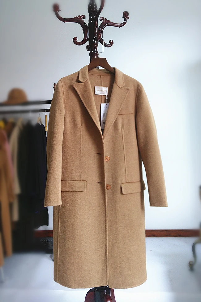 Women Wool Coat 2018 New Fashion High Quality Runway Designer Cashmere Coat British Style Medium Length Woolen Outerwear Trench
Women Wool Coat 2018 New Fashion High Quality Runway Designer Cashmere Coat British Style Medium Length Woolen Outerwear Trench