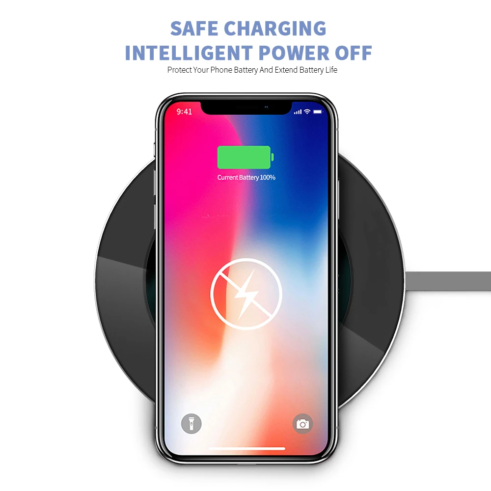 10W Qi Wireless Charger for iPhone X/XS Max XR 8 Plus Wireless Charging pad for Samsung S9 S10+ Note 9 Huawei Xiaomi
10W Qi Wireless Charger for iPhone X/XS Max XR 8 Plus Wireless Charging pad for Samsung S9 S10+ Note 9 Huawei Xiaomi