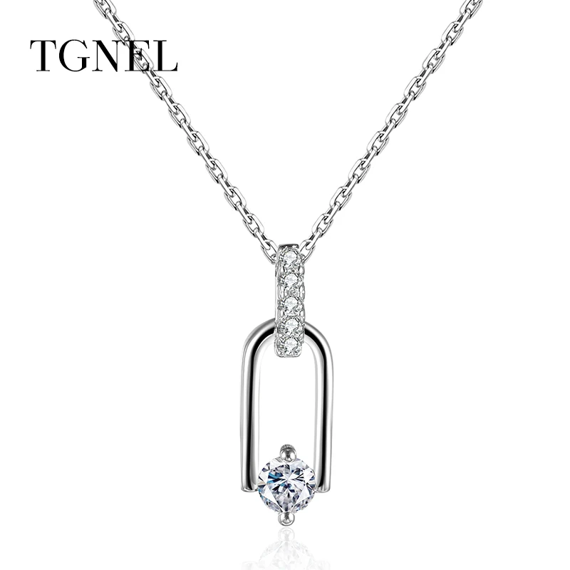 TGNEL S925 Sterling Silver Necklace Pendants Silver Color Fine Jewelry Choker for Women Sweater Chian Zircon Stone 925 Silver
TGNEL S925 Sterling Silver Necklace Pendants Silver Color Fine Jewelry Choker for Women Sweater Chian Zircon Stone 925 Silver
