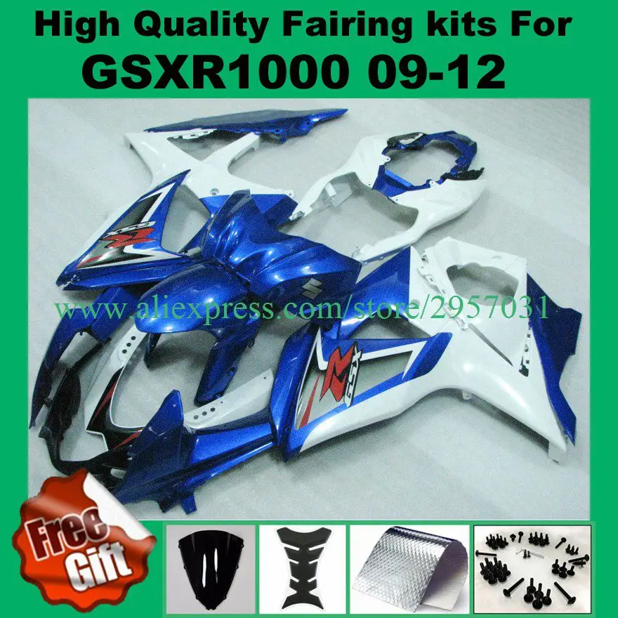 9Gifts Injection Fairings for SUZUKI K9 GSXR1000 2009 2010 2011 2012 GSX-R1000 09 10 11 12 GSXR 1000 fairing kit blue white body
9Gifts Injection Fairings for SUZUKI K9 GSXR1000 2009 2010 2011 2012 GSX-R1000 09 10 11 12 GSXR 1000 fairing kit blue white body
