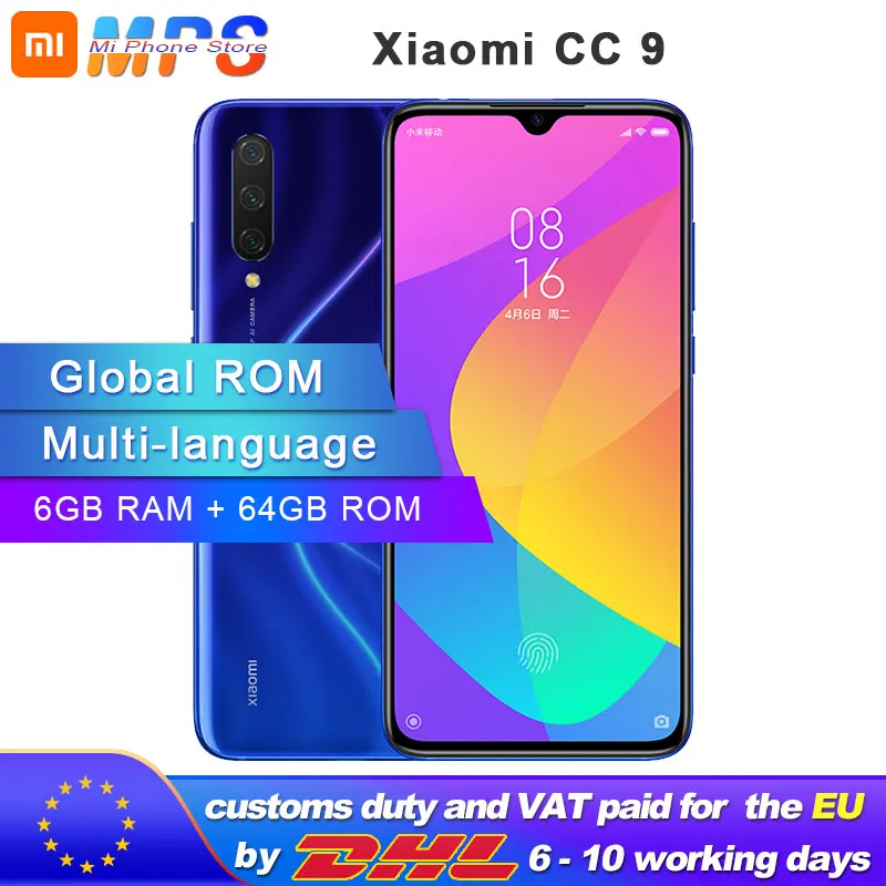 Xiaomi Mi CC9 128 ГБ ROM 6 Гб RAM мобильный телефон Snapdragon 710 48MP Тройная камера 32MP фронтальная