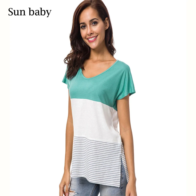 Sunbaby Maternity clothes Fashion stitching design pregnant mammy lactation clothes nurse T0301
Sunbaby Maternity clothes Fashion stitching design pregnant mammy lactation clothes nurse T0301