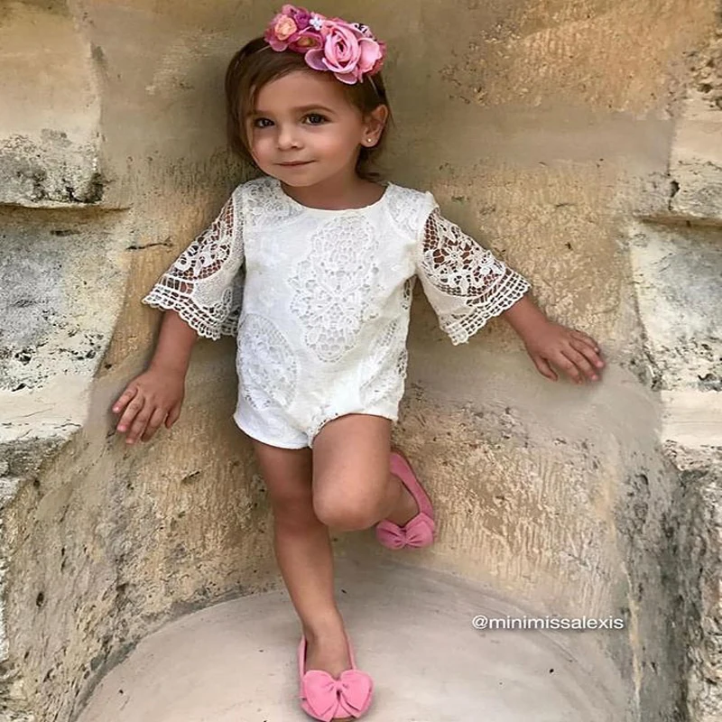 Spring Summer Fashion Baby Girl Flare Sleeve Bodysuit White Lace Jumpsuit Princess Bodysuit Sunsuit Baby Girl Clothes
Spring Summer Fashion Baby Girl Flare Sleeve Bodysuit White Lace Jumpsuit Princess Bodysuit Sunsuit Baby Girl Clothes