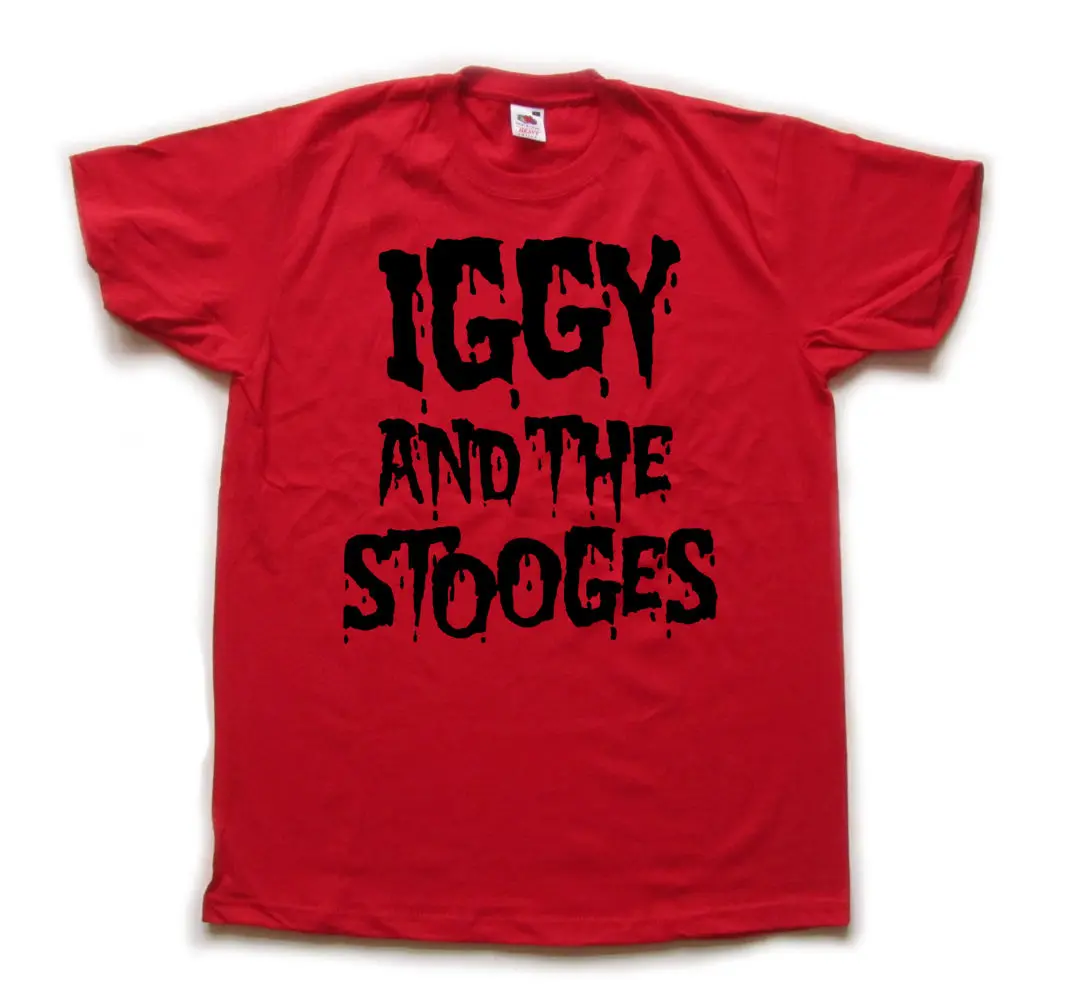 Футболка с принтом IGGY and the STOOGES летняя Мужская модная футболка удобная