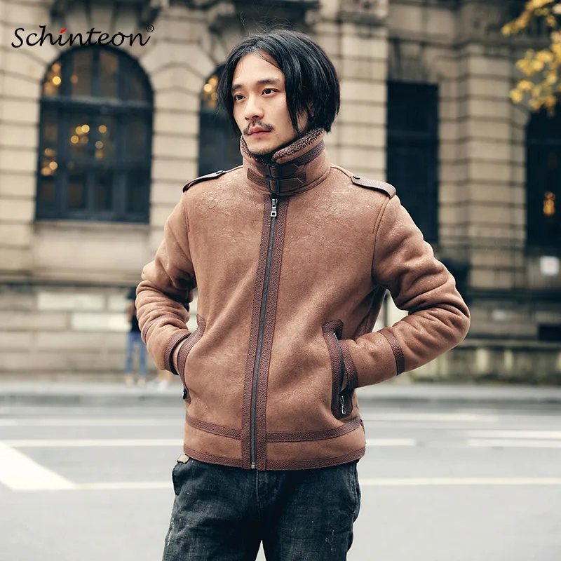 Schinteon 2019 New Men Leather Warm Jacket Suede Leather Motorcycle Bike Outwear Stand Collar Winter Slim Coat M-5XL
Schinteon 2019 New Men Leather Warm Jacket Suede Leather Motorcycle Bike Outwear Stand Collar Winter Slim Coat M-5XL