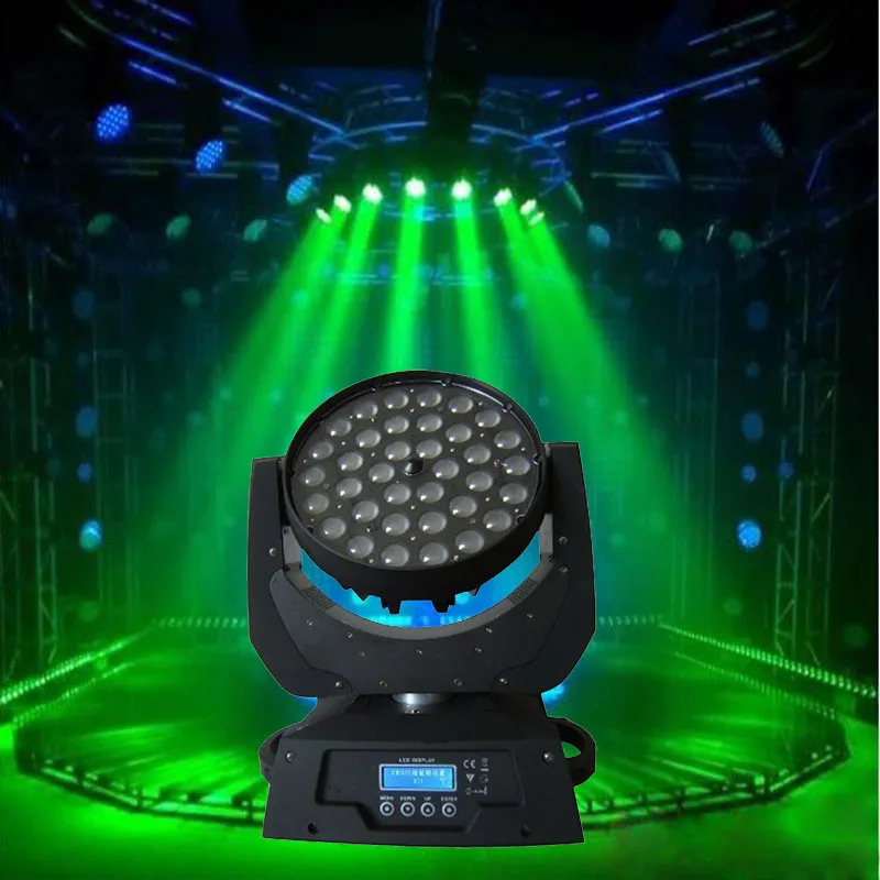 LED Moving Head Wash Zoom Light 36x12W RGBW 4в1/Quad source цветные DMX Stage Heads Lighting | Лампы и освещение