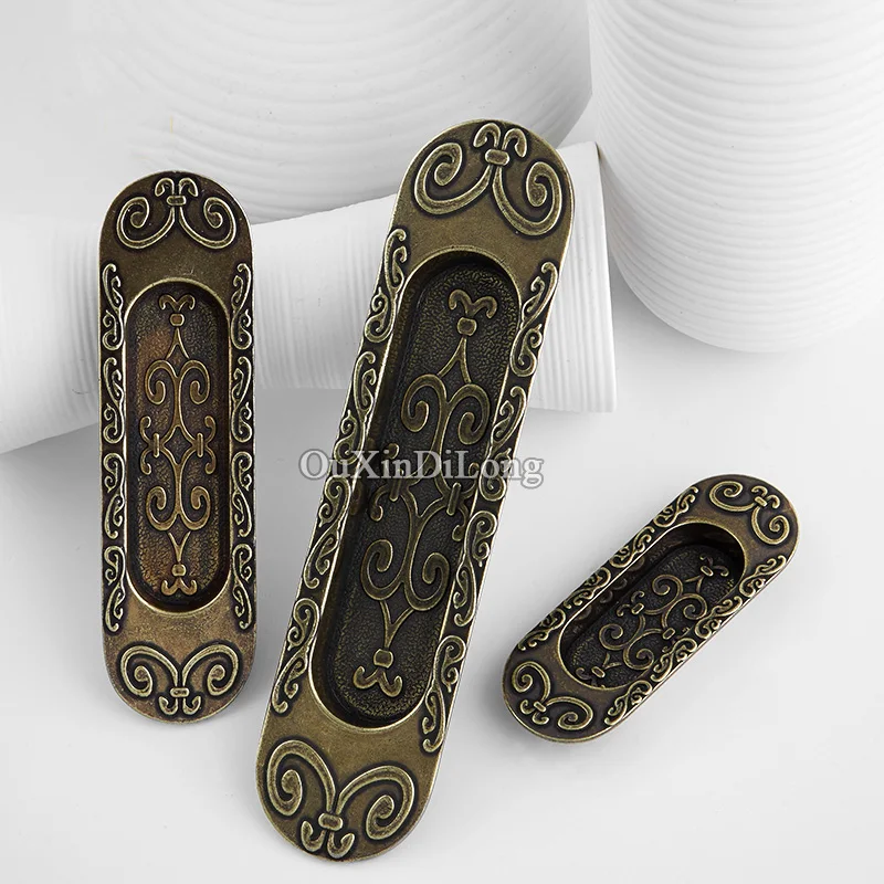 Retro 2PCS European Embedded Sliding Door Handles Cupboard Wardrobe Drawer Kitchen Cabinet Pulls Hidden Recessed Flush Handles
Retro 2PCS European Embedded Sliding Door Handles Cupboard Wardrobe Drawer Kitchen Cabinet Pulls Hidden Recessed Flush Handles