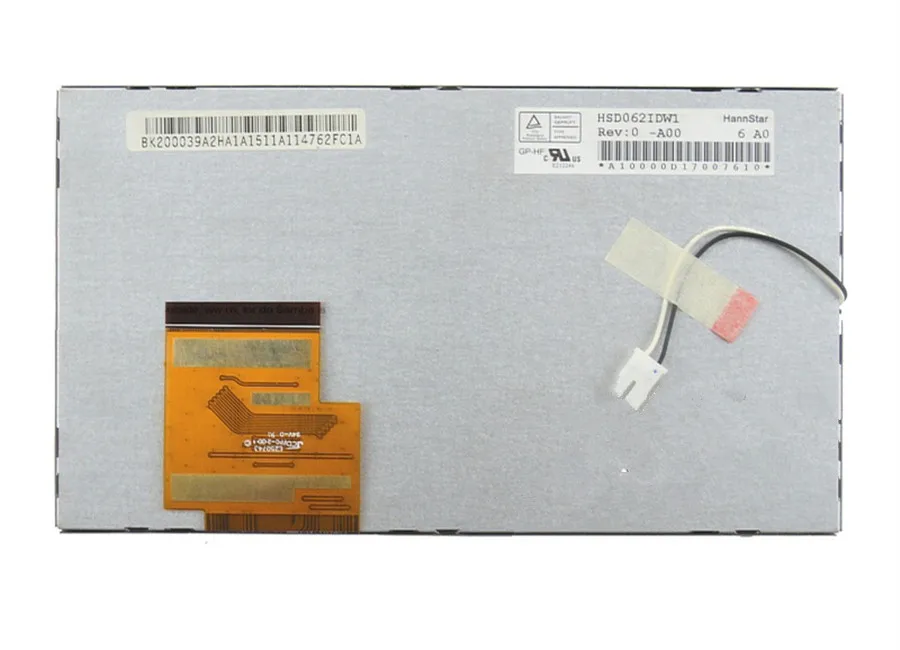 ЖК-дисплей 6,2 дюйма Hsd062idw1-a00 A02, HSD0621DW1, 60 контактов, 800*480, 155*88 мм
ЖК-дисплей 6,2 дюйма Hsd062idw1-a00 A02, HSD0621DW1, 60 контактов, 800*480, 155*88 мм