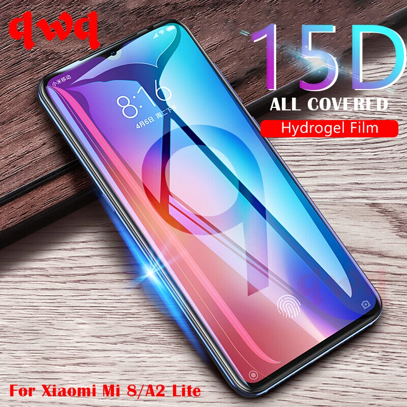 15D полная защитная Гидрогелевая пленка для Xiaomi Redmi Note 7 6 Pro Защита экрана Mi 9 A2 8 Lite SE