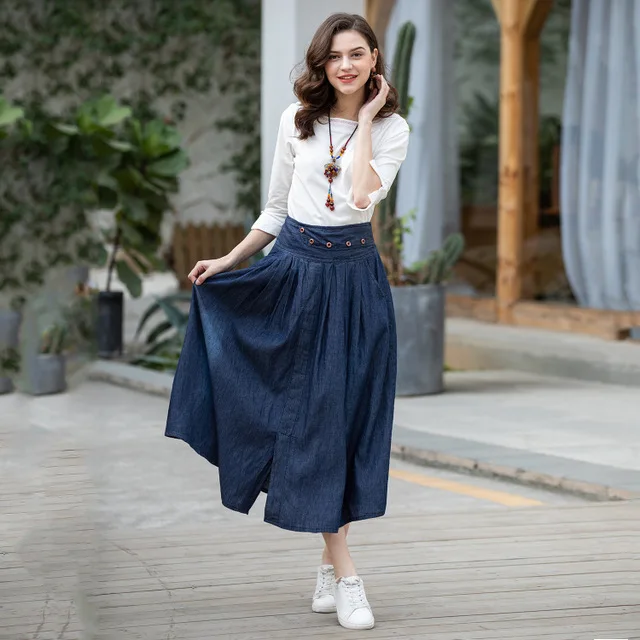 Summer new women's clothing Cotton collage / stitching elastic waist denim skirt Pleated, bow pleated skirt
Summer new women's clothing Cotton collage / stitching elastic waist denim skirt Pleated, bow pleated skirt