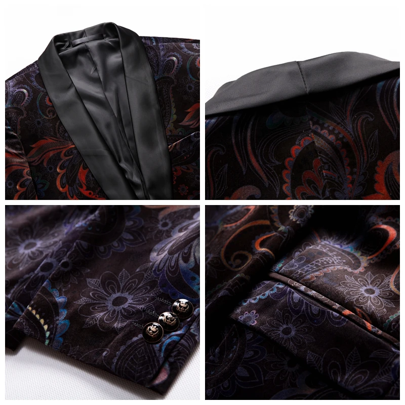 JZ CHIEF Men Corduroy Jacket Velvet Blazer Man Casual Suit Plus Size Stage Costumes Tuxedo Unique Print Colorful Floral Pattern
JZ CHIEF Men Corduroy Jacket Velvet Blazer Man Casual Suit Plus Size Stage Costumes Tuxedo Unique Print Colorful Floral Pattern