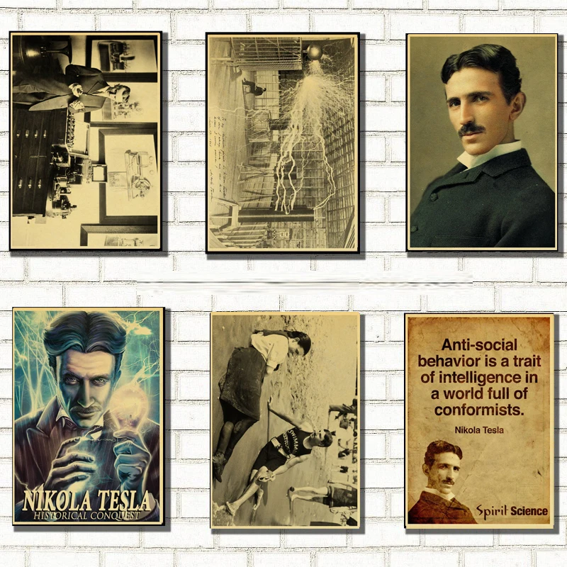 Famous Scientists Nikola Tesla Retro poster Home Furnishing decoration Kraft Game Poster Drawing Painting Wall stickers
Famous Scientists Nikola Tesla Retro poster Home Furnishing decoration Kraft Game Poster Drawing Painting Wall stickers