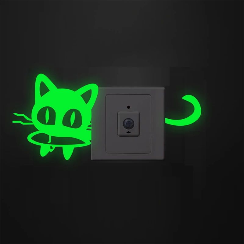 Мультяшные кошки светящиеся фотообои для детской комнаты домашний декор