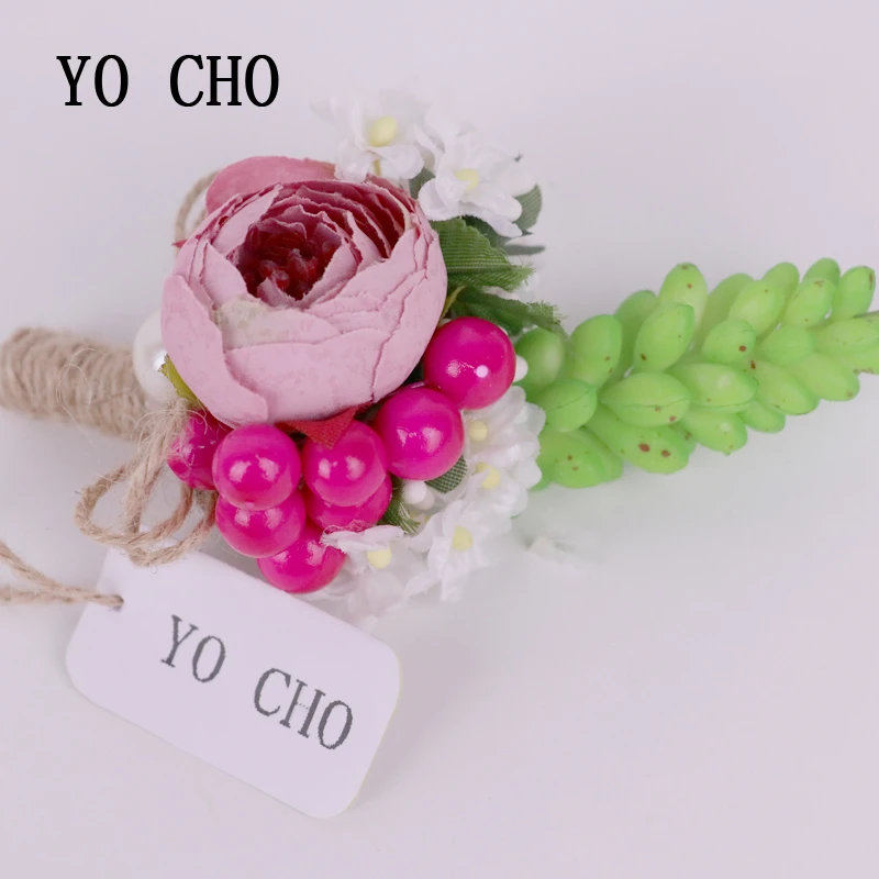 YO CHO Creative Pink Tea Rose With Pink Pearl Fresh Succulent For Wedding Decor Bridal Groom Corsages Flower Bestman Boutonniere
YO CHO Creative Pink Tea Rose With Pink Pearl Fresh Succulent For Wedding Decor Bridal Groom Corsages Flower Bestman Boutonniere