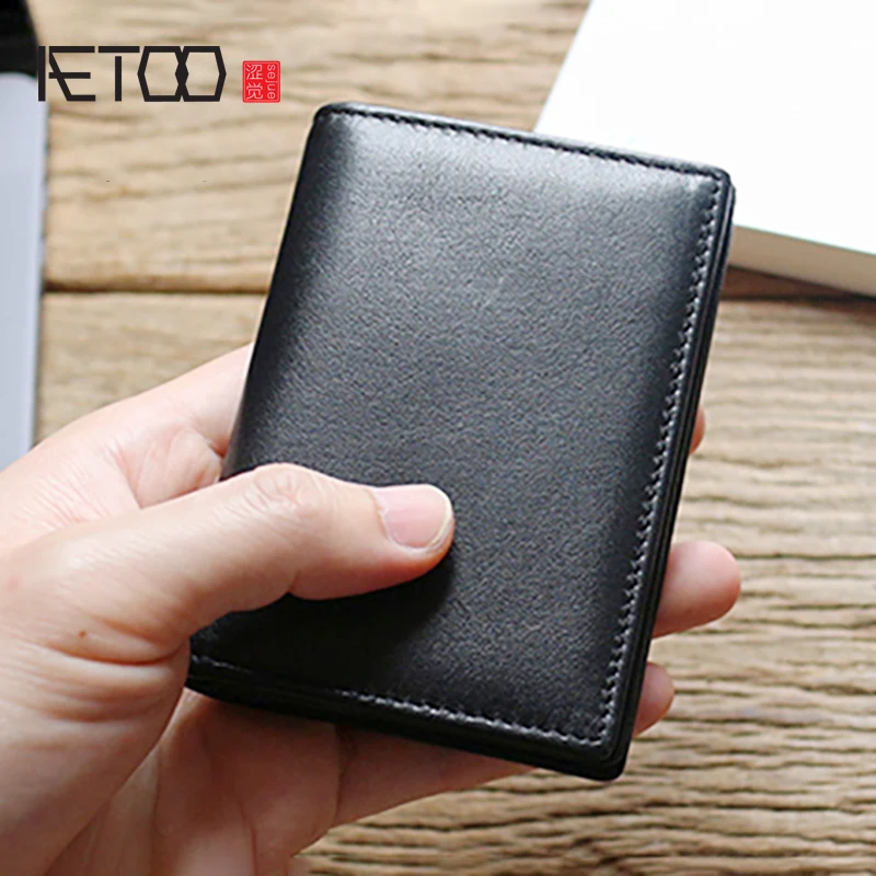 AETOO Head cowhide Card Pack multi-card Mini Leather business card pack young men and women small wallets
AETOO Head cowhide Card Pack multi-card Mini Leather business card pack young men and women small wallets