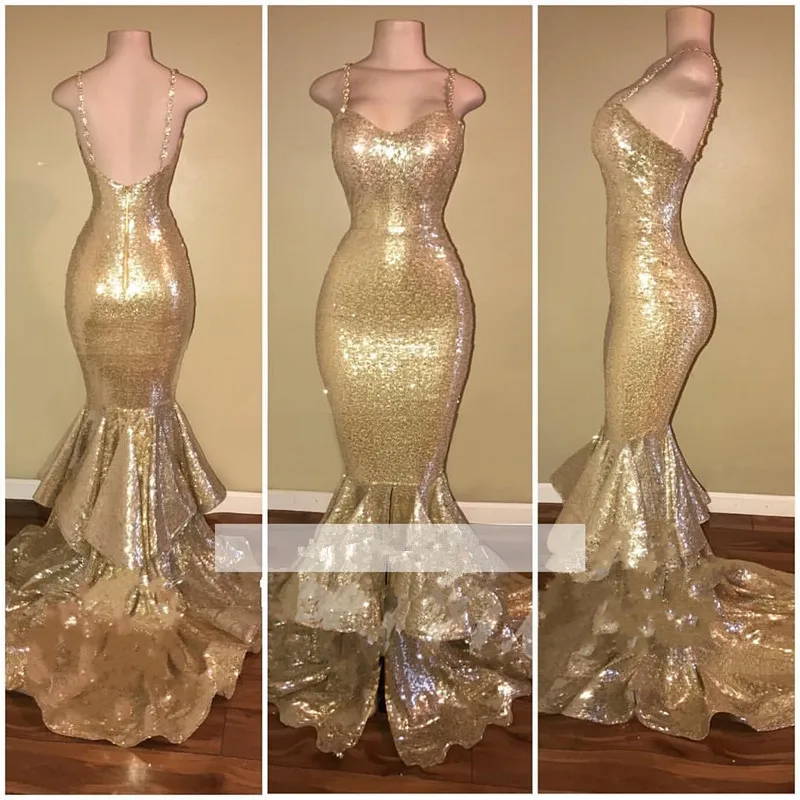 Champagne Prom Dresses Mermaid Spaghetti Straps Sequins Backless Party Maxys Long Prom Gown Evening Dresses Robe De Soiree
Champagne Prom Dresses Mermaid Spaghetti Straps Sequins Backless Party Maxys Long Prom Gown Evening Dresses Robe De Soiree