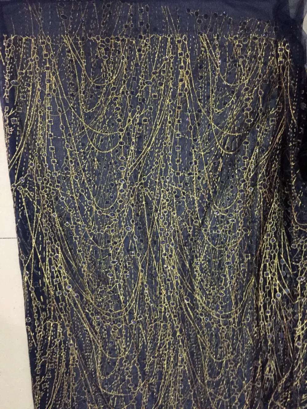 stock 5yards HQ032# Black and gold flash powder lace fabric for bridal wedding dress/sawing Free shipping
stock 5yards HQ032# Black and gold flash powder lace fabric for bridal wedding dress/sawing Free shipping