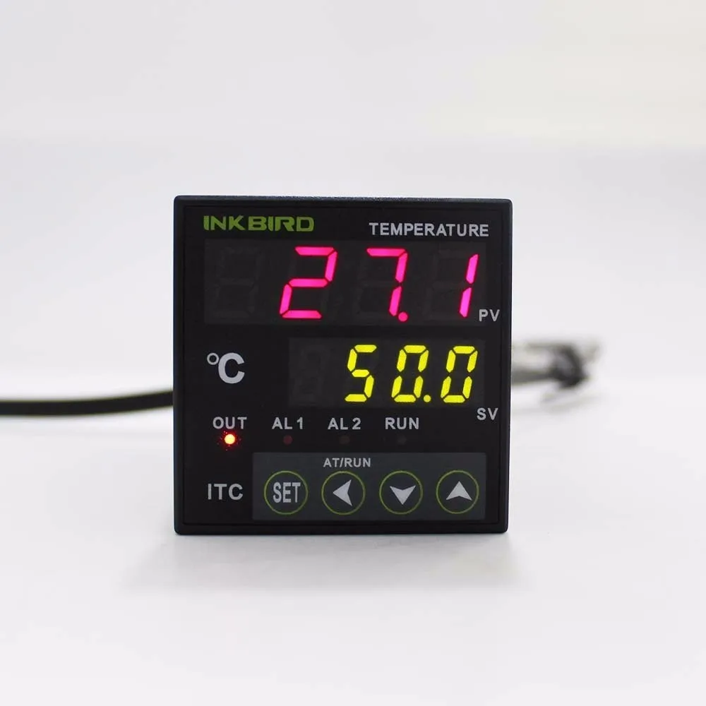 Inkbird Digital PID Temperature Controller on/off Thermostat Ac 100-240V ITC-100RH with K Sensor Thermocouple For home brewing
Inkbird Digital PID Temperature Controller on/off Thermostat Ac 100-240V ITC-100RH with K Sensor Thermocouple For home brewing