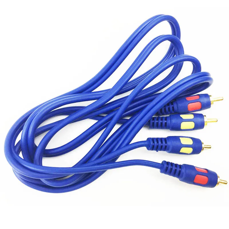 КАБЕЛЬ 2RCA-2 RCA мужской женский видео AV-Кабель 1 8 м стерео медный проводник с