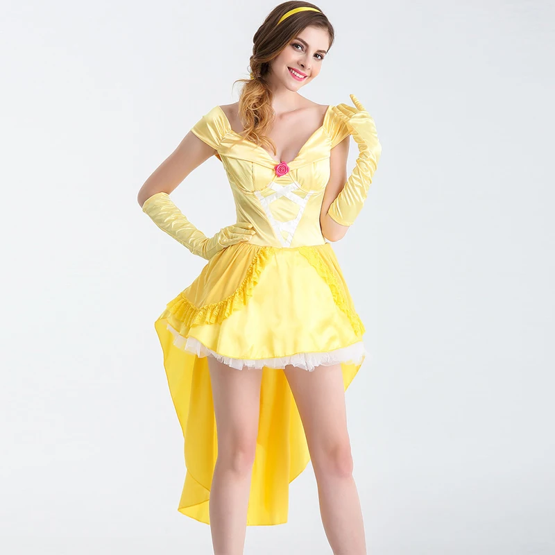 New Fashion Yellow Princess Fancy Dress for Adult Women Halloween Carnival Short Sleeve Princess Lolita Cosplay Costume Outfits
New Fashion Yellow Princess Fancy Dress for Adult Women Halloween Carnival Short Sleeve Princess Lolita Cosplay Costume Outfits