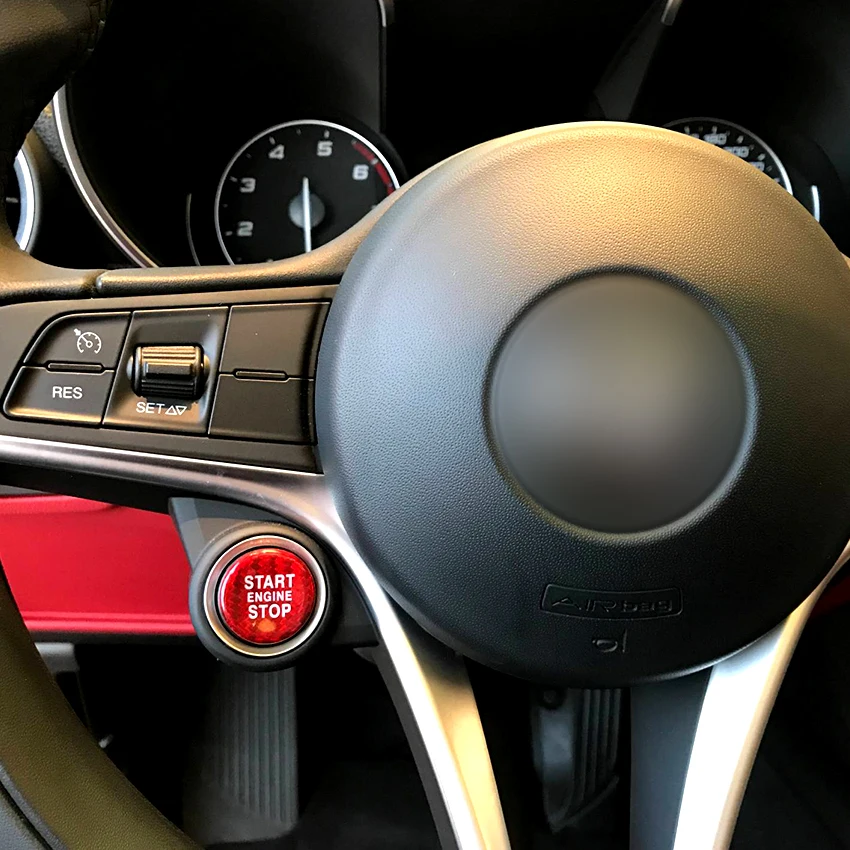 Cardimanson Accessories for Alfa Romeo Giulia Stelvio Carbon Fiber Engine Start Stop Button Stickers Trim Cover Car Styling
Cardimanson Accessories for Alfa Romeo Giulia Stelvio Carbon Fiber Engine Start Stop Button Stickers Trim Cover Car Styling